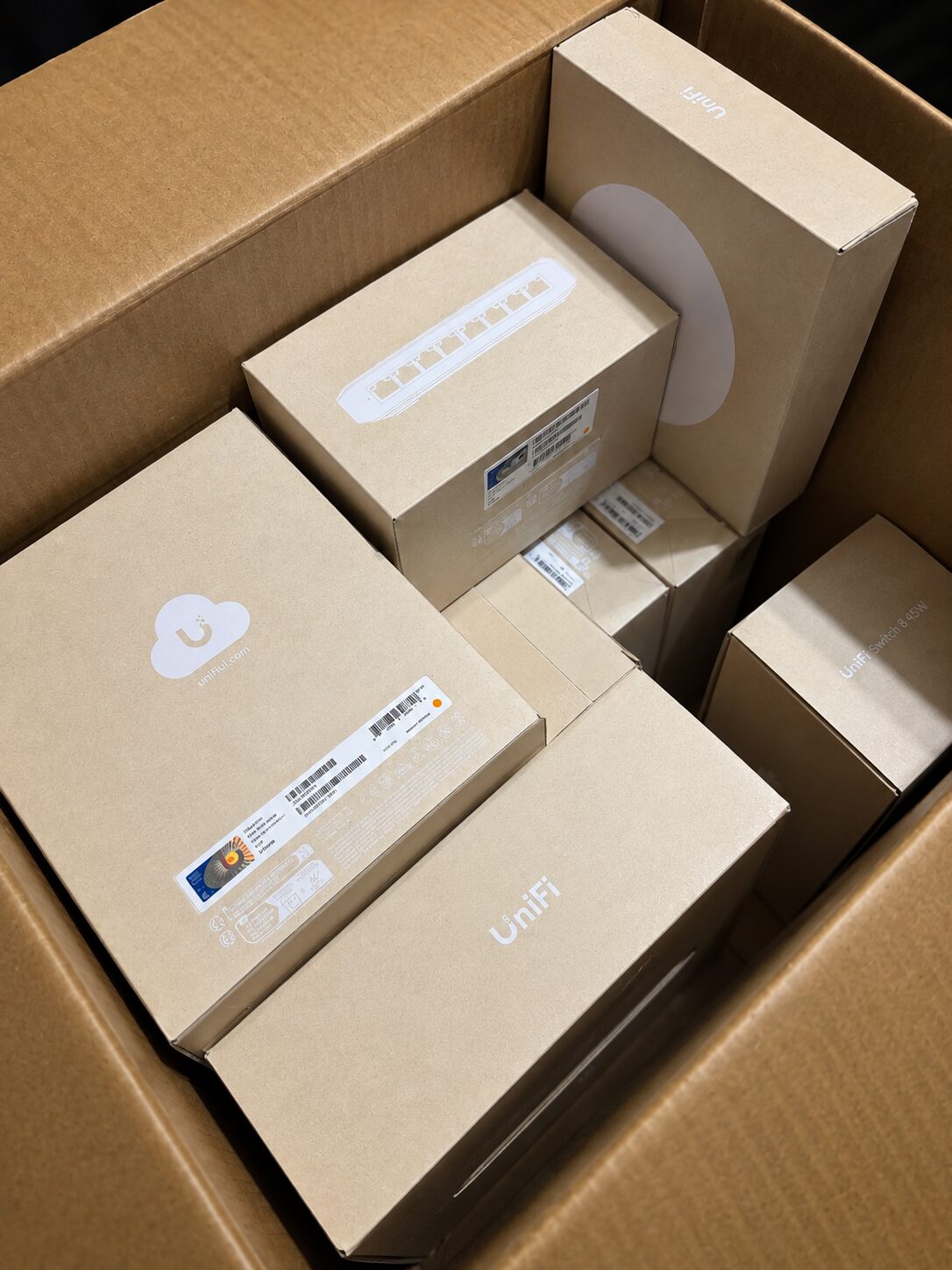 New UniFi equipment ready for install